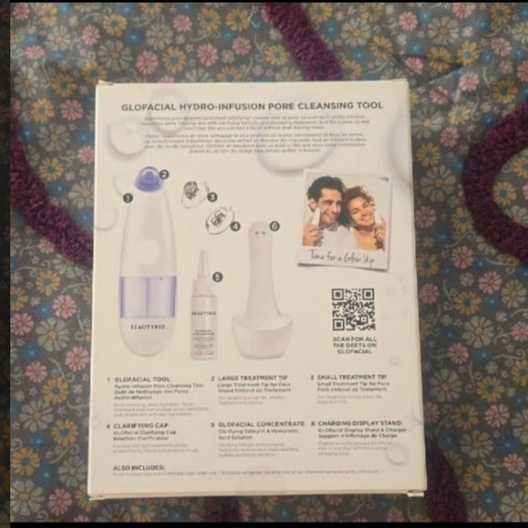 Beautybio GLOfacial Hydro-Infusion Pore Cleansing + Blue LED Clarifying Tool NIB - Picture 7 of 7